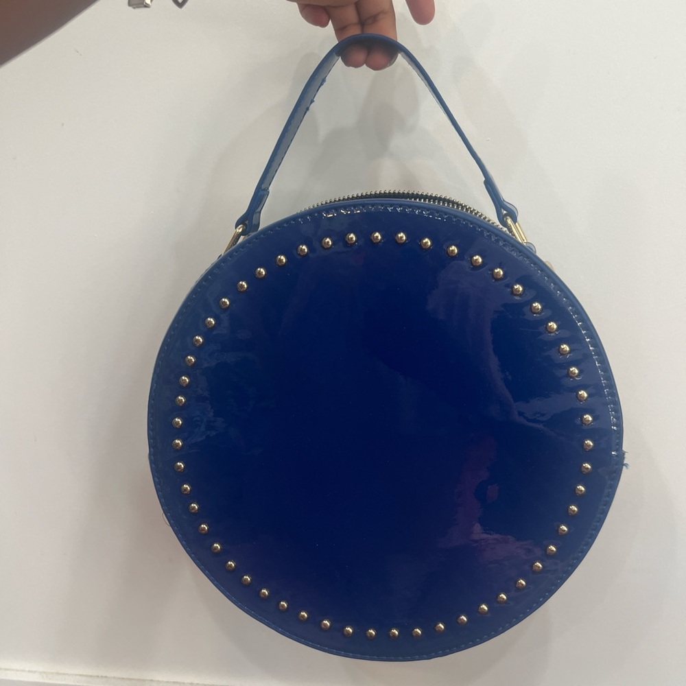 Blue Studded Women's Bag